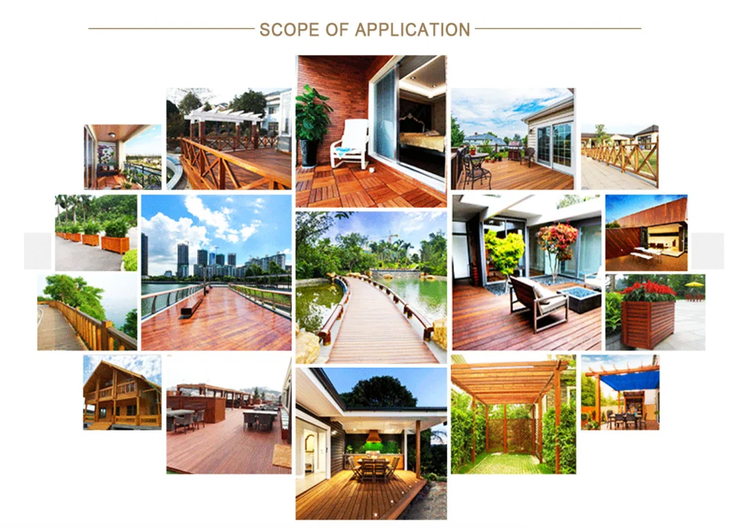 Anticorrosive Solid Wood for Outdoor Platforms, Roads, Gardens Villas Gardens Hotels Swimming Pools