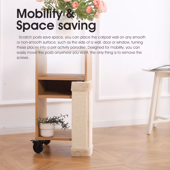 천연 사이잘삼으로 만든 새로운 디자인의 애완 동물 장난감 걸이 고양이 긁는 매트